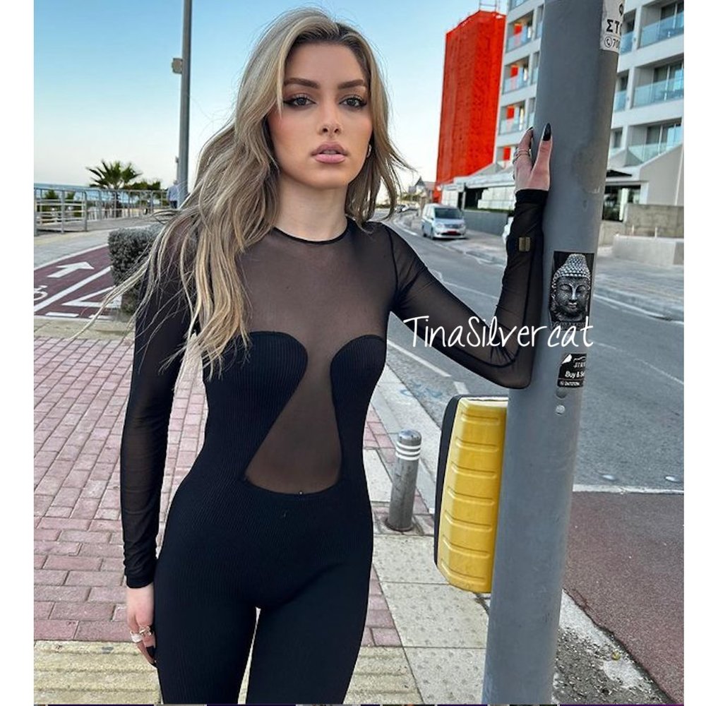 Zara Seamless Jumpsuit Catsuit Black NWT